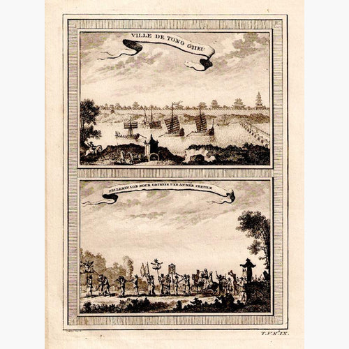 Ville De Tong Cheu 1761 Prints KittyPrint 1700s China Japan & Korea Genre Scenes Religion Seascapes Ports & Harbours