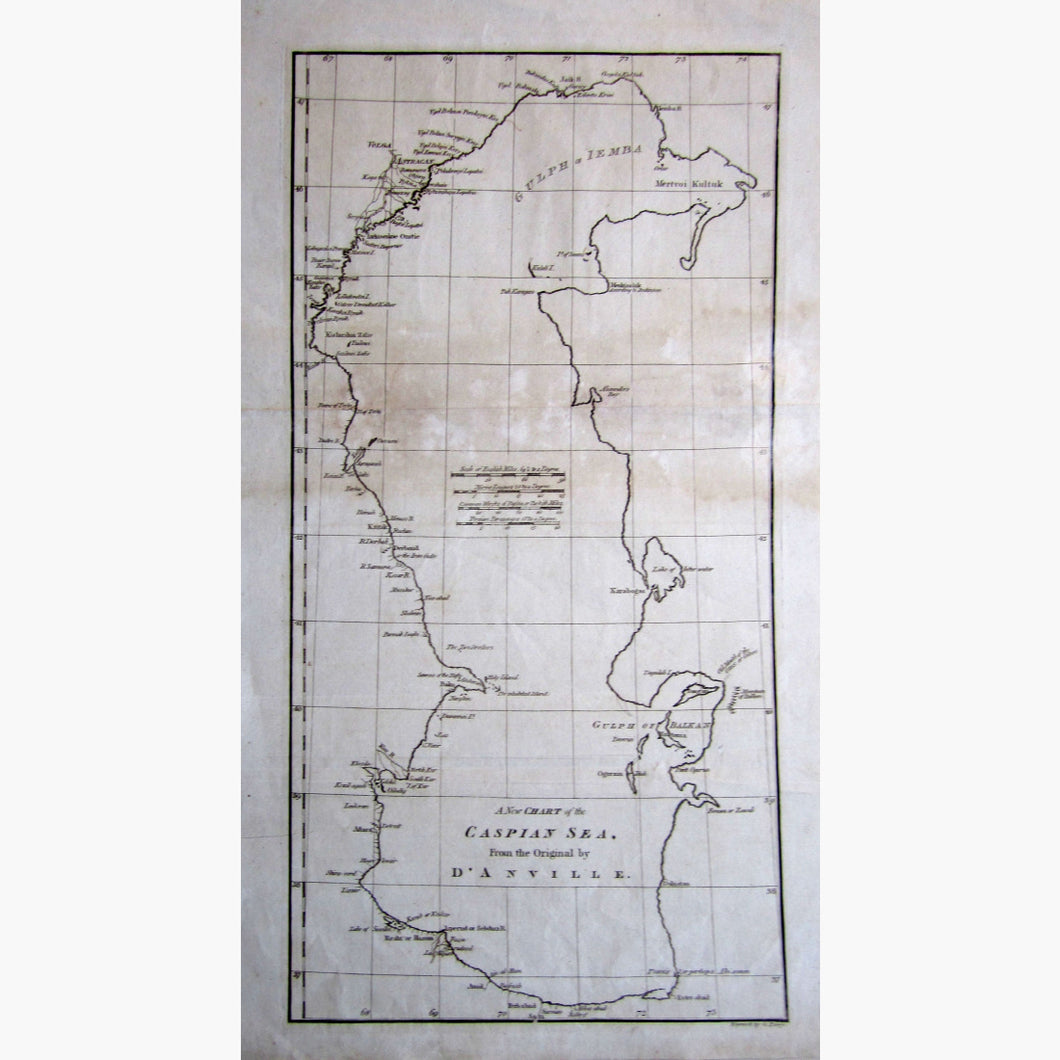 Caspian Sea D’Anville 1765 Maps