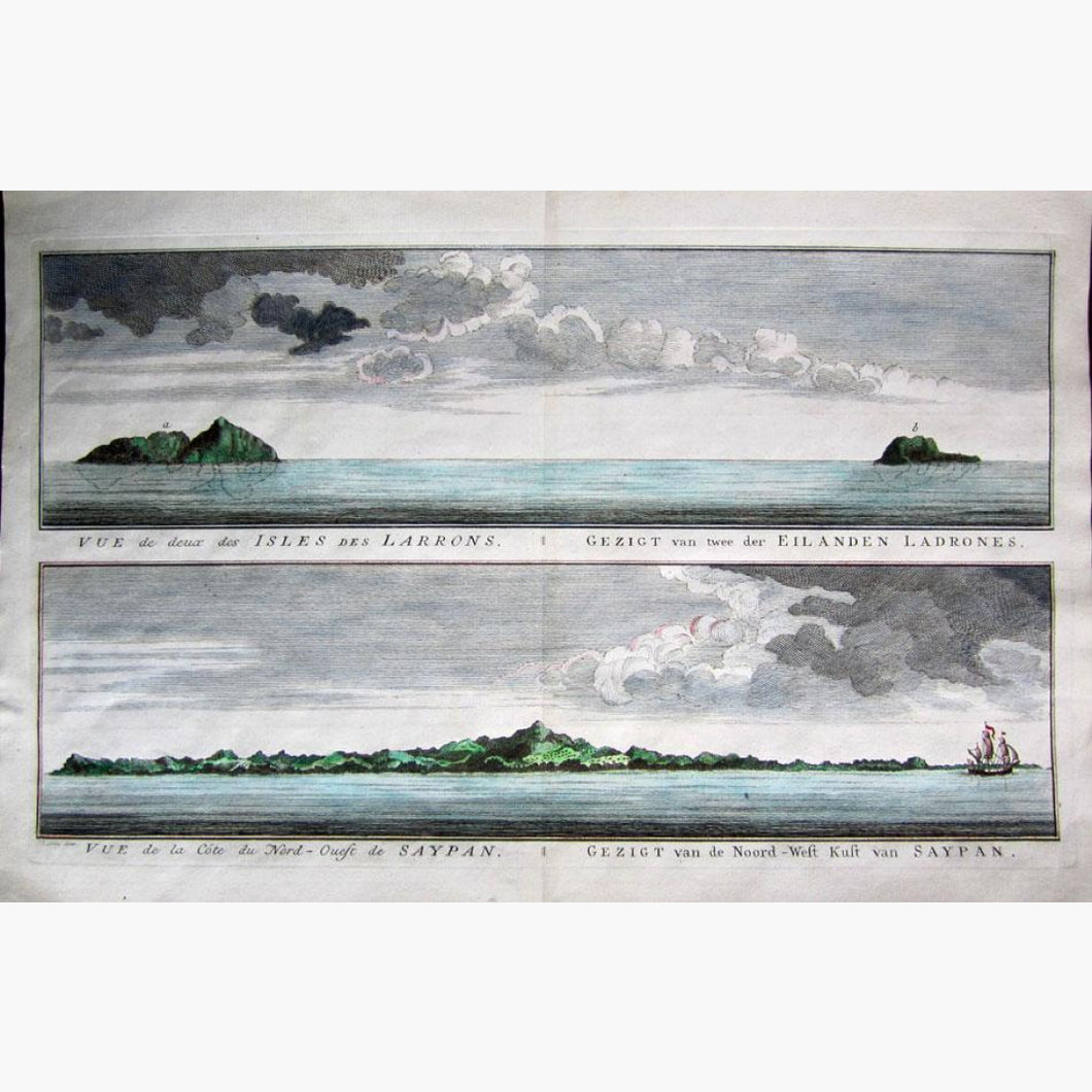 Isles of Ladrones Coast of Saypan c.1747 maps