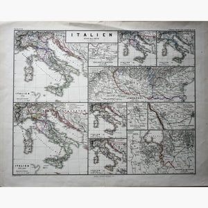 Italien 1798 bis 1870 Maps