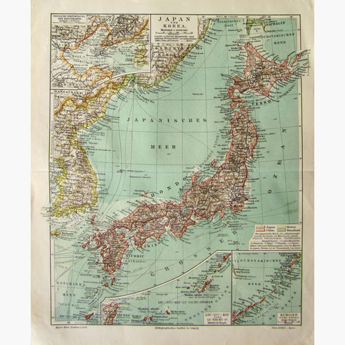 Japan und Korea 1906 Maps