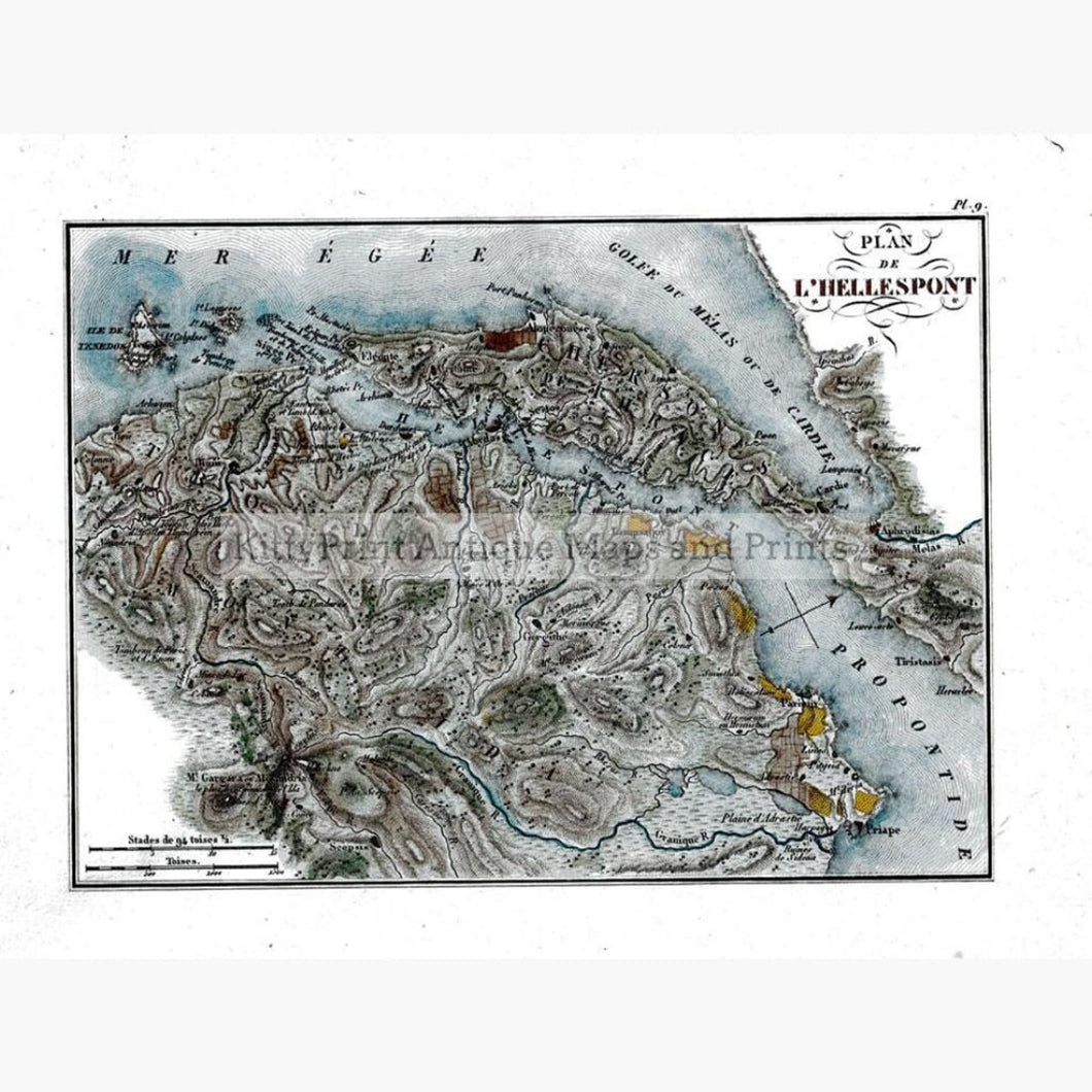 Plan de L’Hellespont 1824 Maps