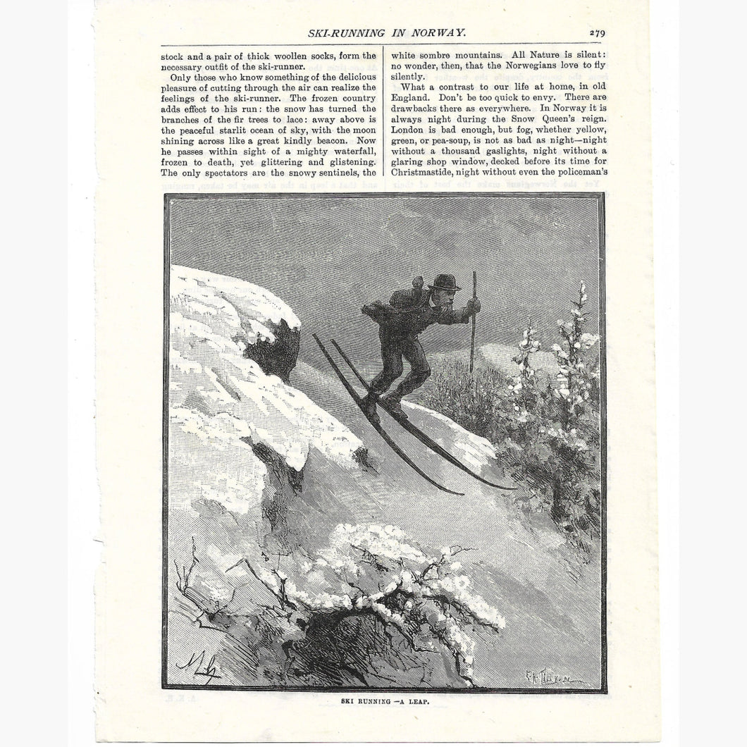 Ski Running-A Leap 1899 Prints