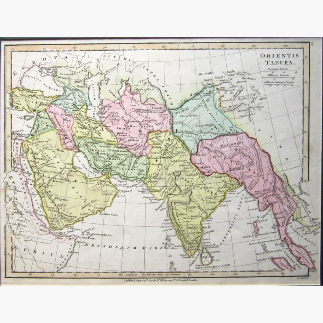 South Asia and the Middle East Orientis Tabula 1807 Maps