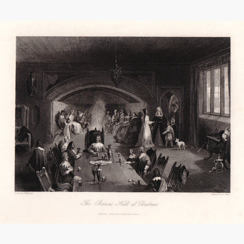 The Baron’s Hall at Christmas 1844 Prints