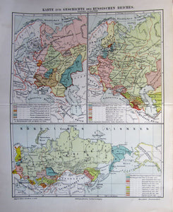 Antique Map of the Russian Empire,1905