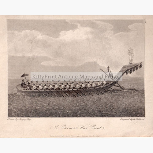 A Birman War Boat 1800 Prints