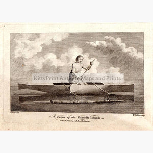 A Canoe Of The Friendly Islands 1781 Kittyprint Prints