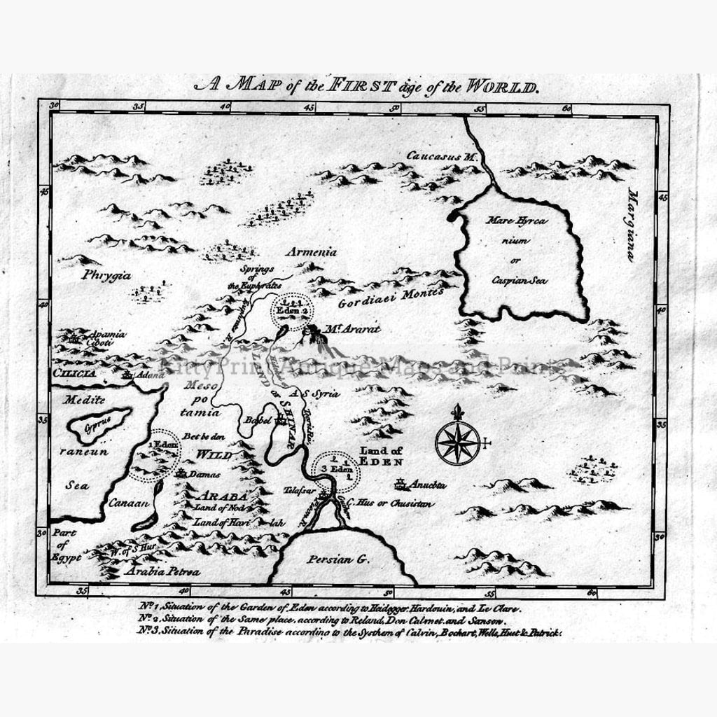A Map Of The First Age World 1804 Kittyprint Maps