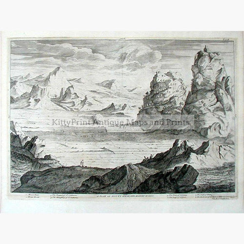 A Plan of Mount Sinai and Mount Horeb c.1740 Prints KittyPrint 1700s Arabia & Egypt Religion