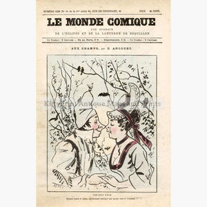 A Summer Night Une Nuit d’Ete. c.1860 Prints KittyPrint 1800s Caricatures & Cartoons
