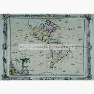 Americas L’Amerique Dressee pour l’Etude de la Geographie 1786 Maps KittyPrint 1700s Americas Regional Maps