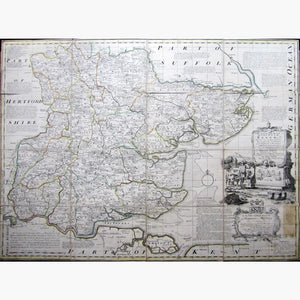 An Accurate map of the County of Essex 1767 Maps KittyPrint 1700s England