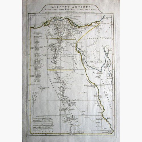 Ancient Egypt 1765 Maps KittyPrint 1700s Arabia & Egypt