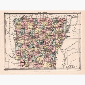 Arkansas C.1889 Maps