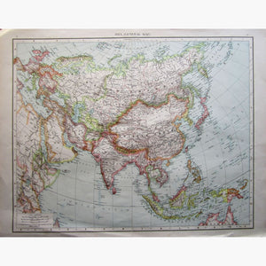 Asia General Map 1895 Kittyprint Maps