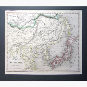 Central Asia 1843 Maps KittyPrint 1800s Asia Regional Maps China Japan & Korea