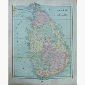Ceylon c.1900 Maps KittyPrint 1900s India & East Indies Islands