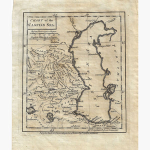 Antique Map Chart of the Caspian Sea 1784 Maps