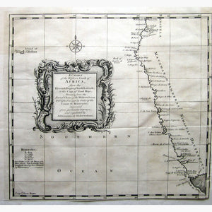 Chart Of Western Africa To The Cape Good Hope 1738. Maps