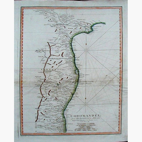 Coromandel 1788 Maps KittyPrint 1700s India & East Indies