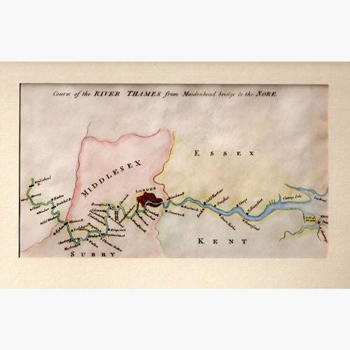 Course Of The River Thames From Maidenhead Bridge To Nore 1795 Maps
