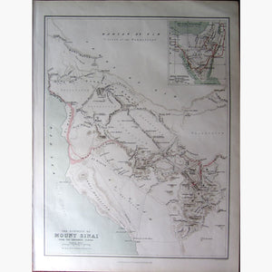 Antique Map District of Sinai 1842 Maps
