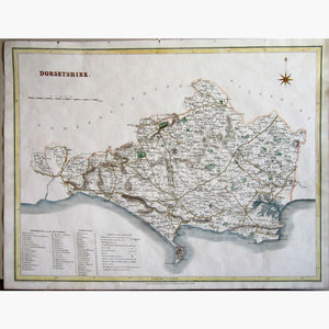 Antique Map Dorsetshire 1830 Prints