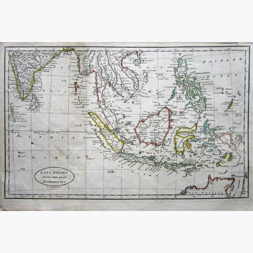 East Indies from the Best Authorities c.1802 Maps KittyPrint 1800s India & East Indies