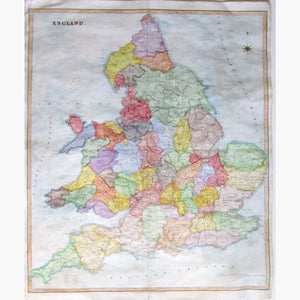 Antique Map England Large 1830 Maps