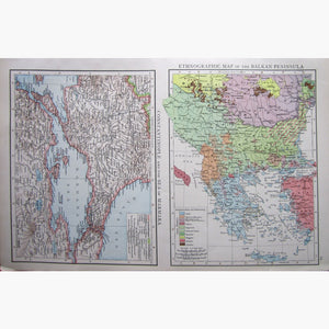 Ethnographic Map Of The Balkan Peninsula 1895 Prints