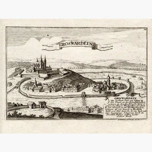 Groswardein c.1695 Maps KittyPrint 1600s Battles Wars & Fortifications Eastern Europe Town Plans