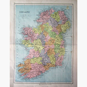 Antique Map Ireland 1878 Maps