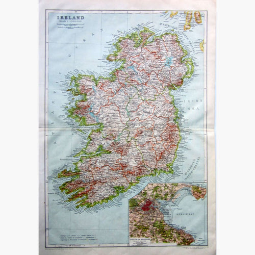 Antique Map Ireland 1910 Maps