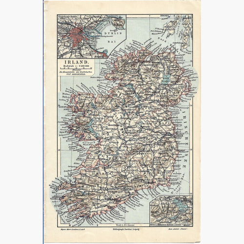 Antique Map Irland 1905 Maps