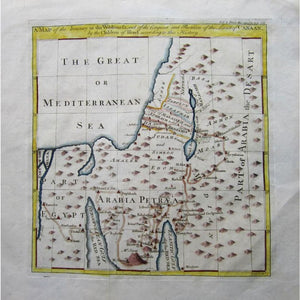 Journey in the Wilderness Canaan 1748 Maps KittyPrint 1700s Historical Journeys Holy Land