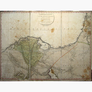 Antique Map Lower Egypt and the Adjacent Deserts 1802