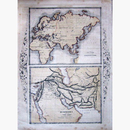 Antique Map Mesopotamia 1860 Maps