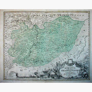 Moravia Marchionatus Moraviae circulus Hradistiensis c.1720 Maps KittyPrint 1700s Eastern Europe
