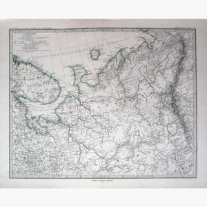 North East Russia Archangel 1876 Maps KittyPrint 1800s Russia