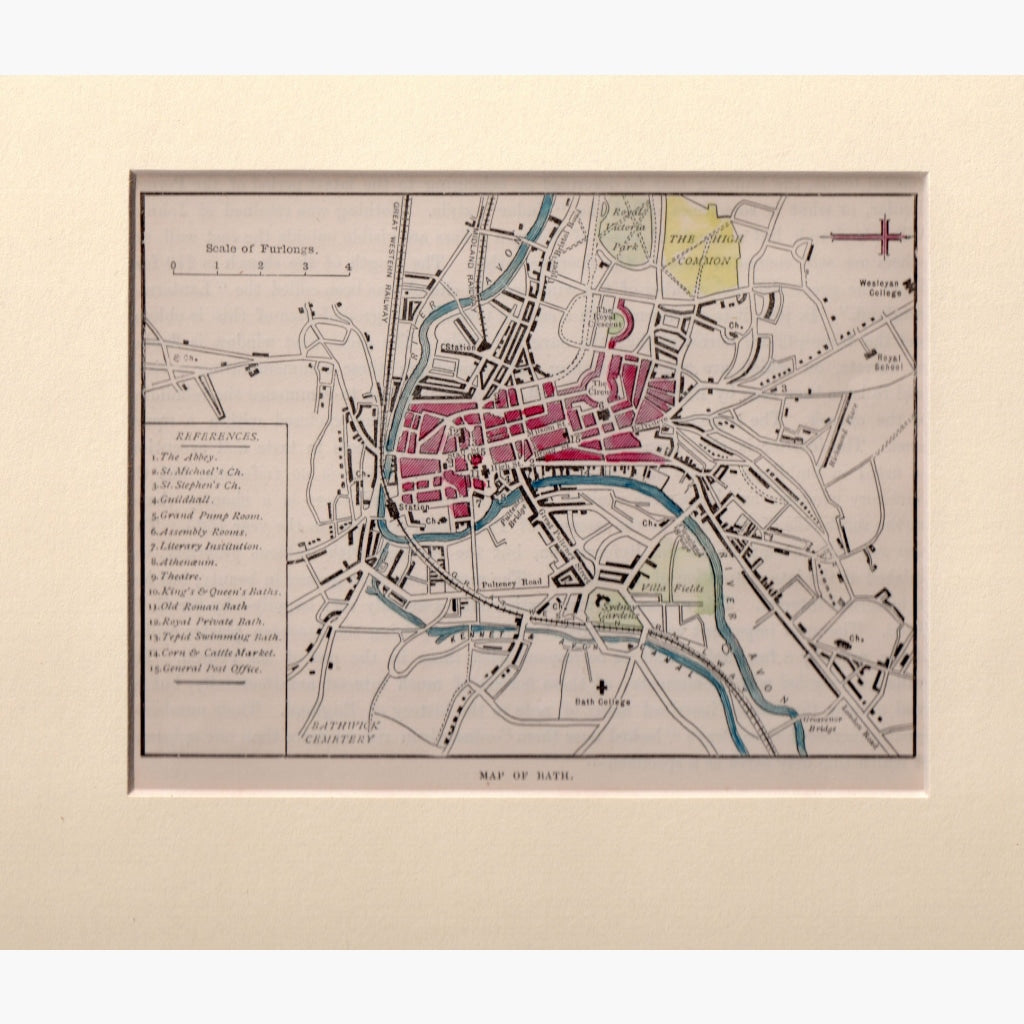 Map Of Bath 1898 Maps