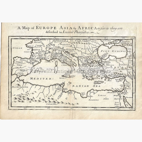 Antique Map of Europe Asia Africa,1718 Maps