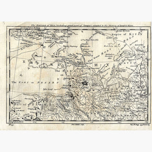 Antique map of the Empire of Hya 1746 Maps