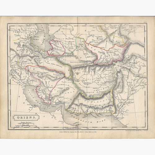 Antique Map Oriens 1860 Maps
