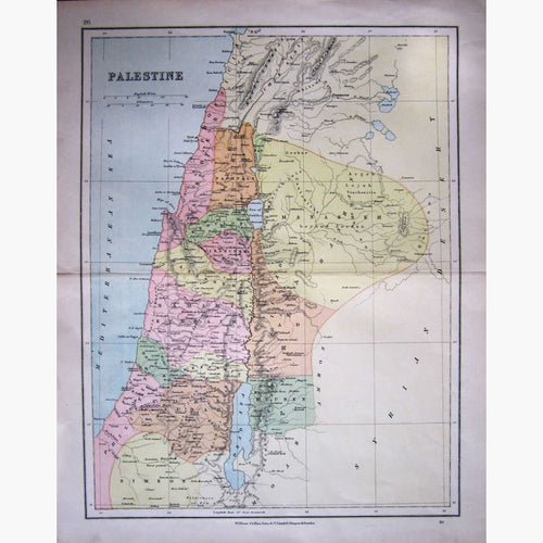Antique Map Palestine 1878 Maps