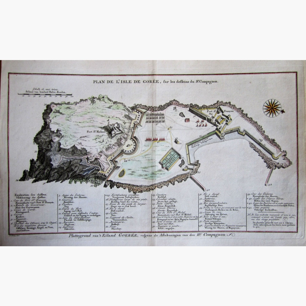 Antique Map Plan De Lisle De Goree 1747 Maps