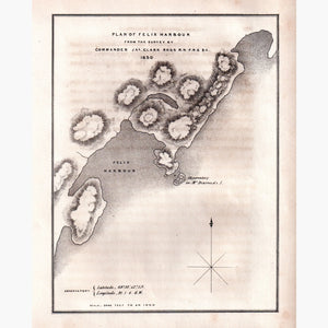 Plan Of Felix Harbour 1834 Maps