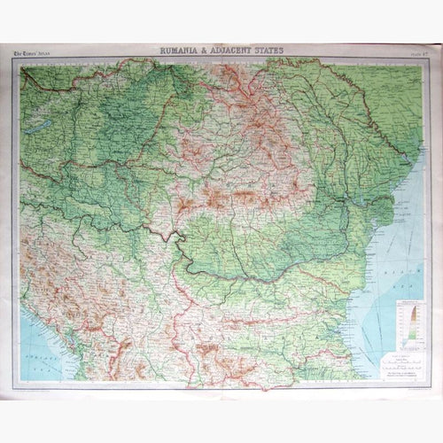 Rumania (Romania) 1922 Maps & Charts KittyPrint 1900s Eastern Europe