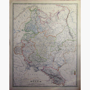 Antique Map Russia 1877 Maps