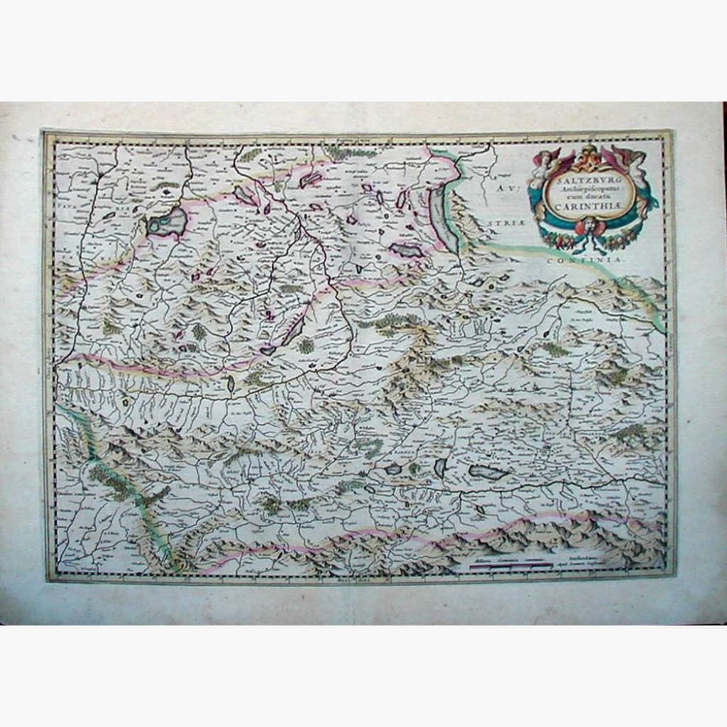 Saltzburg Archiepiscopatus cum ducatu Carinthiae c.1636 Maps KittyPrint 1600s Austria